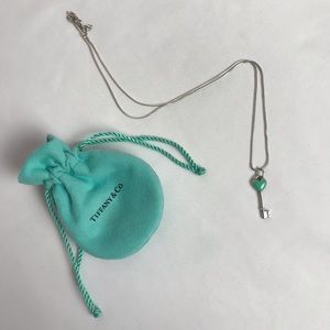Tiffany & Co. Heart Key Sterling Silver Necklace